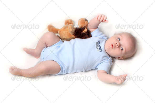 Little newborn baby boy - Stock Photo - Images