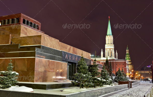 Lenin's Mausoleum, Red square, Moscow - Stock Photo - Images