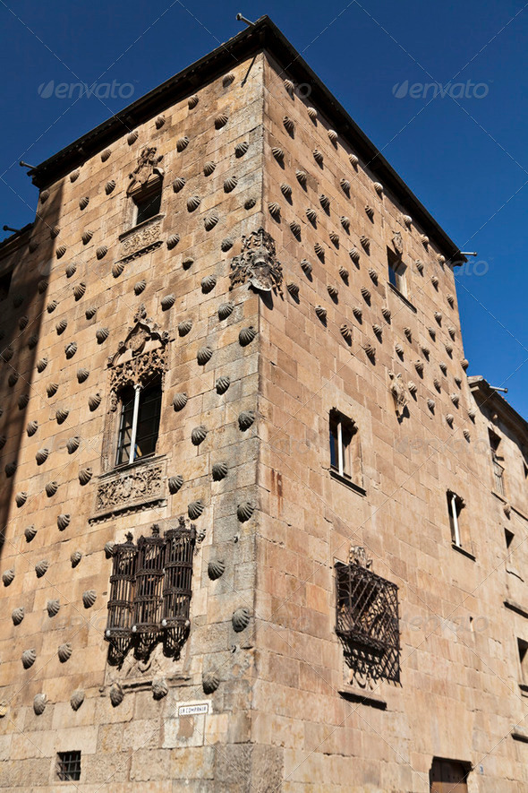 Salamanca Casa de las Conchas - Stock Photo - Images