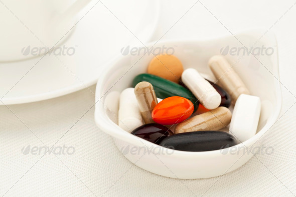 vitamin and supplement pills - Stock Photo - Images