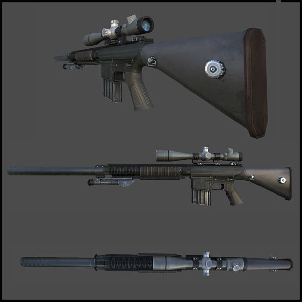 3DOcean M110 Semi-Automatic Sniper 3357786 3DOcean M110 Semi-Automatic Sniper 3357786