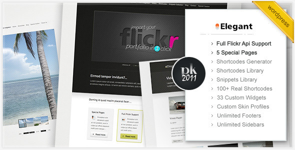 WordPress Elegant Flickr Theme - Creative WordPress