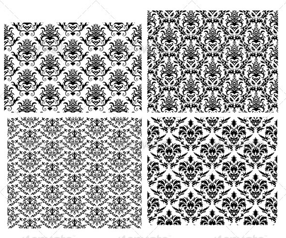 GraphicRiver Damask Pattern Set 3361990 GraphicRiver Damask Pattern Set 3361990