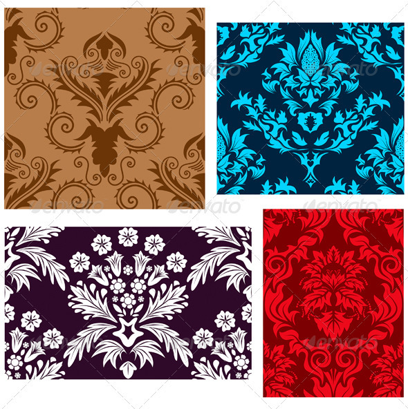 GraphicRiver Damask Pattern Set 3361998 GraphicRiver Damask Pattern Set 3361998