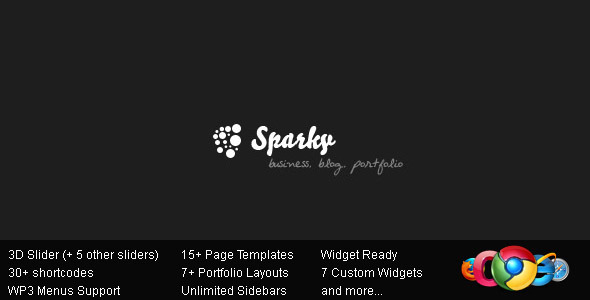 ThemeForest Sparky Creative Blog & Portfolio WordPress Theme 137630 ThemeForest Sparky Creative Blog & Portfolio WordPress Theme 137630