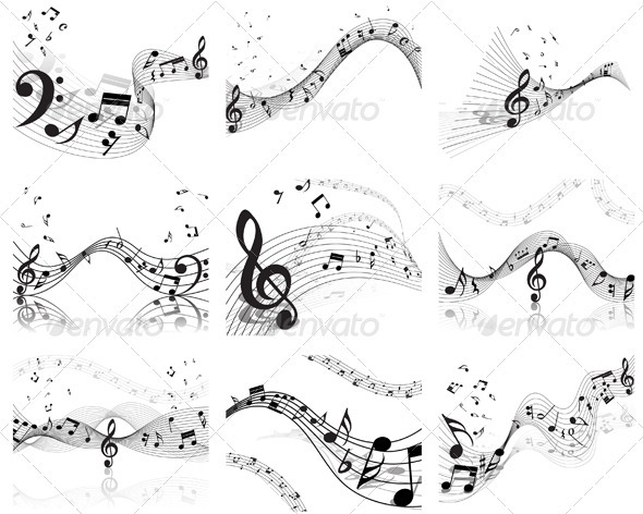 GraphicRiver Musical Staff Set 3363021 GraphicRiver Musical Staff Set 3363021