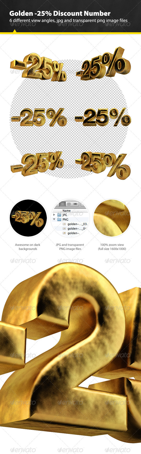 GraphicRiver Golden Twenty Five Discount Render 3363034 GraphicRiver Golden Twenty Five Discount Render 3363034
