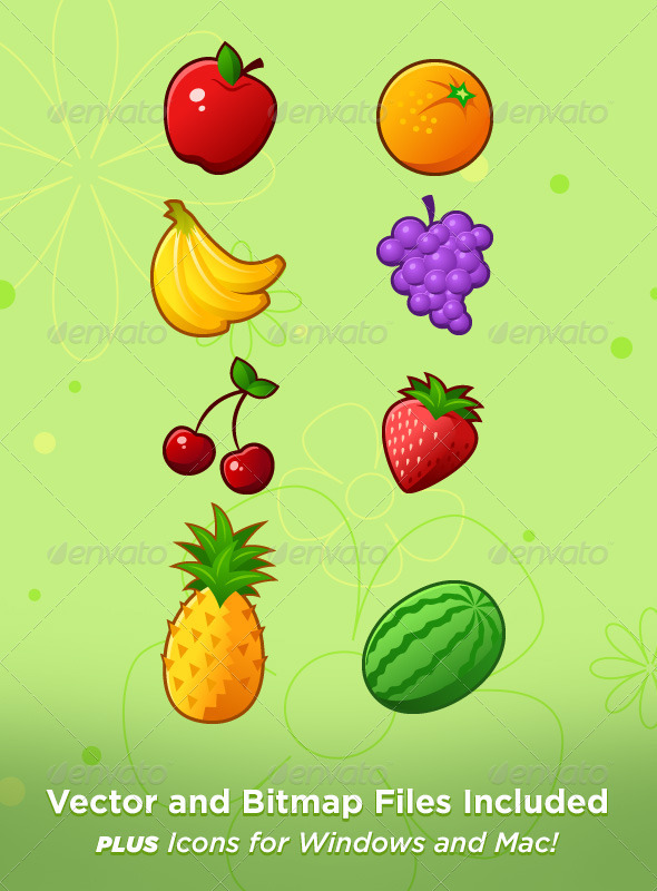 Fruit Icons - Food Objects