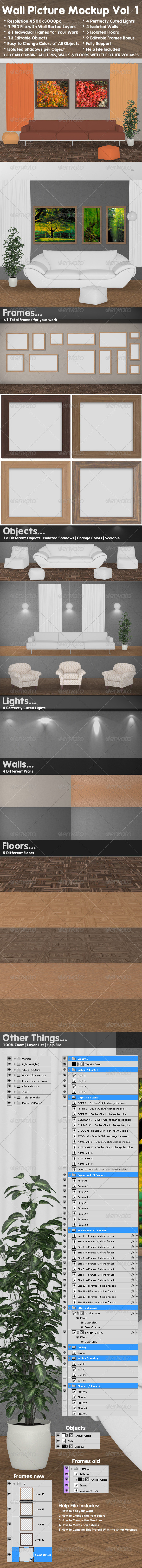 Wall Picture Mock-Up vol 1 - Miscellaneous Displays
