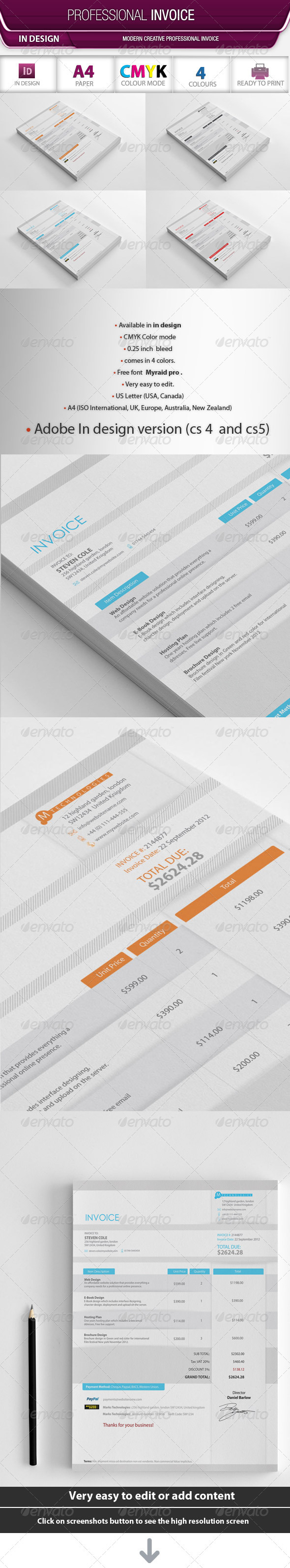 GraphicRiver Professional Invoice 3317331 GraphicRiver Professional Invoice 3317331