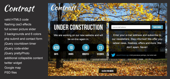 ThemeForest Contrast Under Construction Website Template 2806046 ThemeForest Contrast Under Construction Website Template 2806046