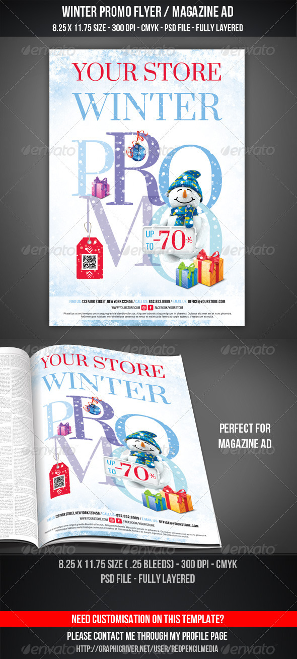 GraphicRiver Winter Promotional Flyer Magazine AD 3368437 GraphicRiver Winter Promotional Flyer Magazine AD 3368437