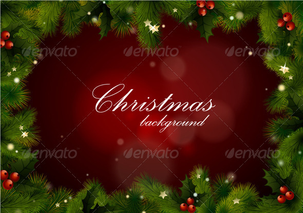 GraphicRiver Christmas background vector with text 3370814 GraphicRiver Christmas background vector with text 3370814