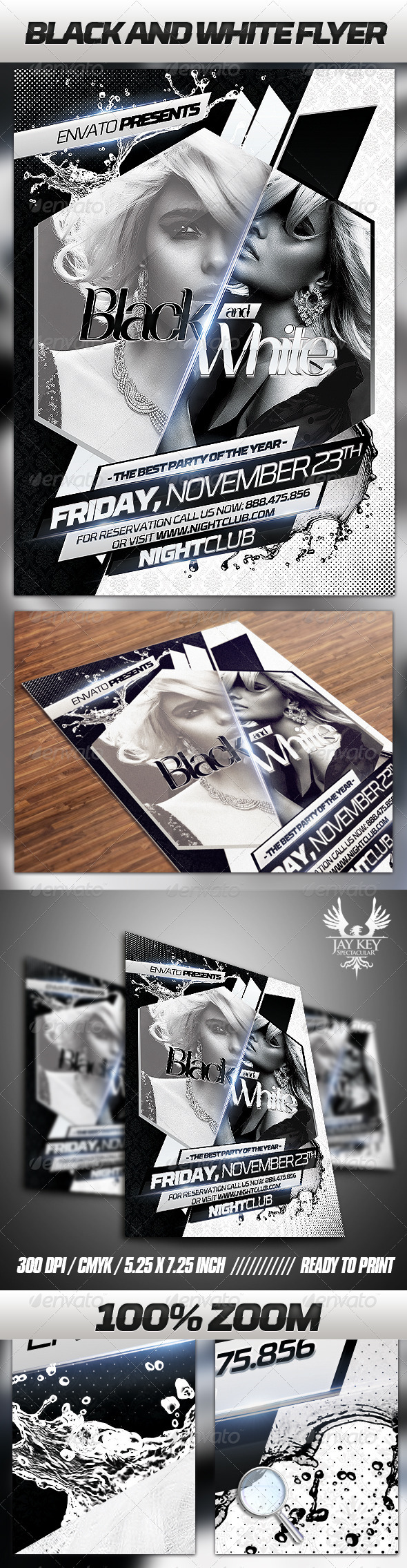 Black and White Party Flyer - Clubs & Parties Events
