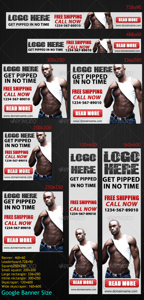 GraphicRiver Bodybuilding Banners 3372319 GraphicRiver Bodybuilding Banners 3372319