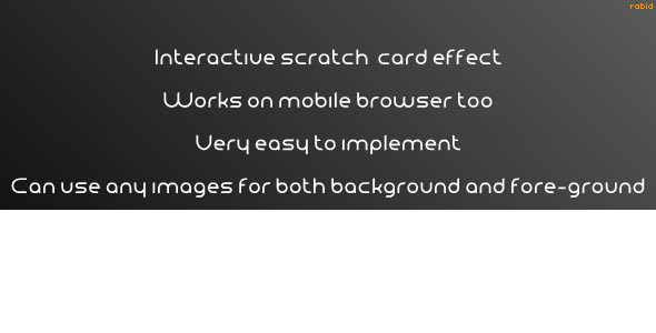 HTML5 Scratchcard Effect:Wordpress Plugin - CodeCanyon Item for Sale