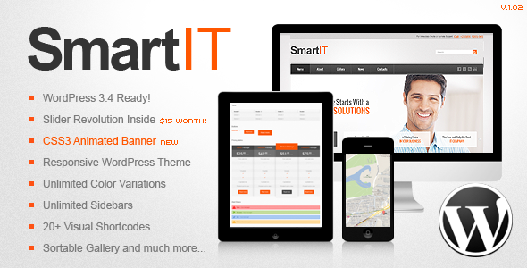 SmartIT Premium Responsive WordPress Theme - ThemeForest Item for Sale