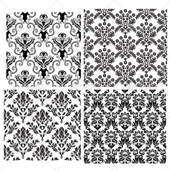GraphicRiver Damask Pattern Set 3361994 GraphicRiver Damask Pattern Set 3361994