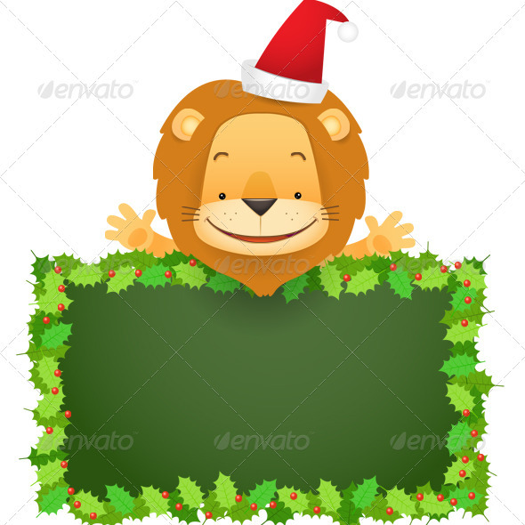 GraphicRiver Lino the Lion and Christmas Banner 3393289 GraphicRiver Lino the Lion and Christmas Banner 3393289