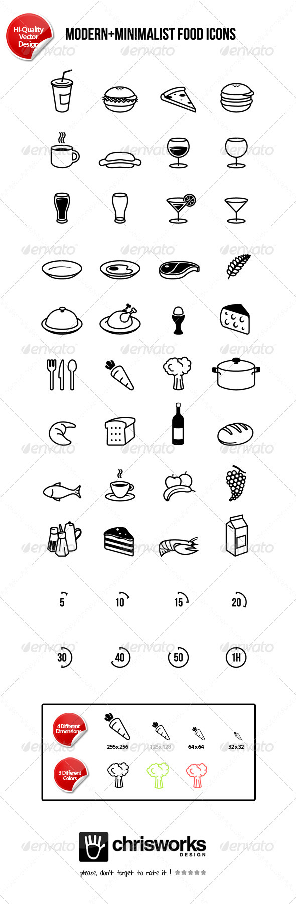 GraphicRiver Modern-Minimalist Food Icons 3395311 GraphicRiver Modern-Minimalist Food Icons 3395311