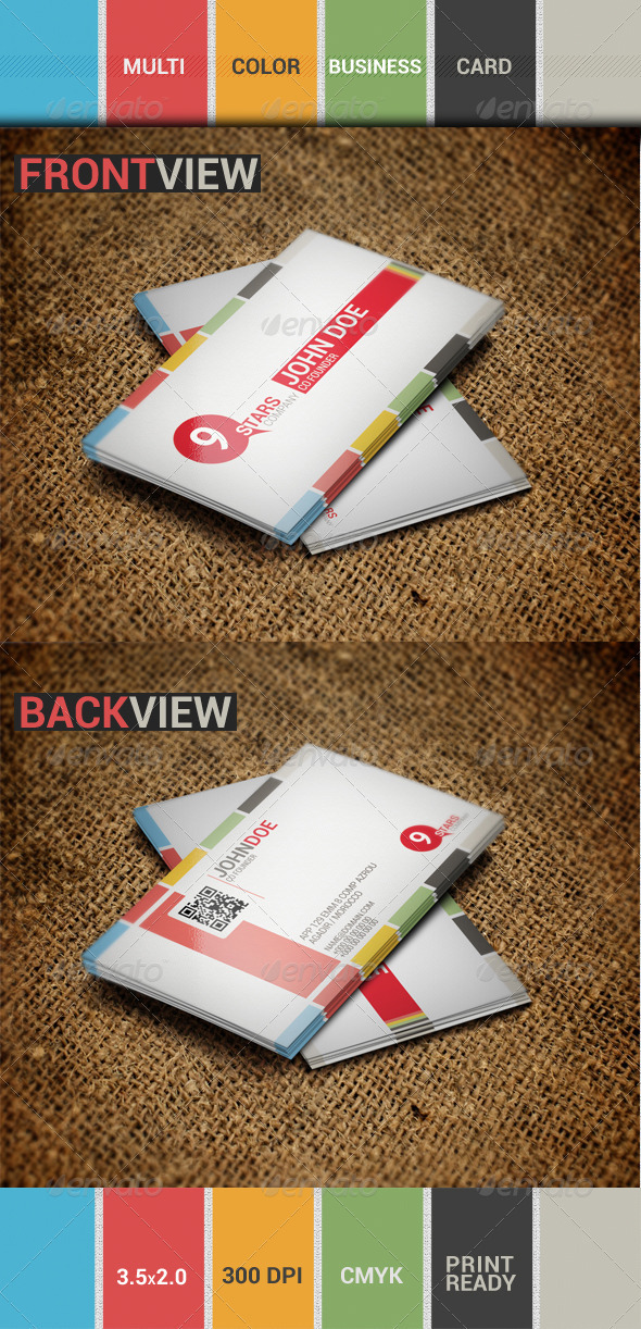 GraphicRiver Multi-Color Business card 3374552 GraphicRiver Multi-Color Business card 3374552