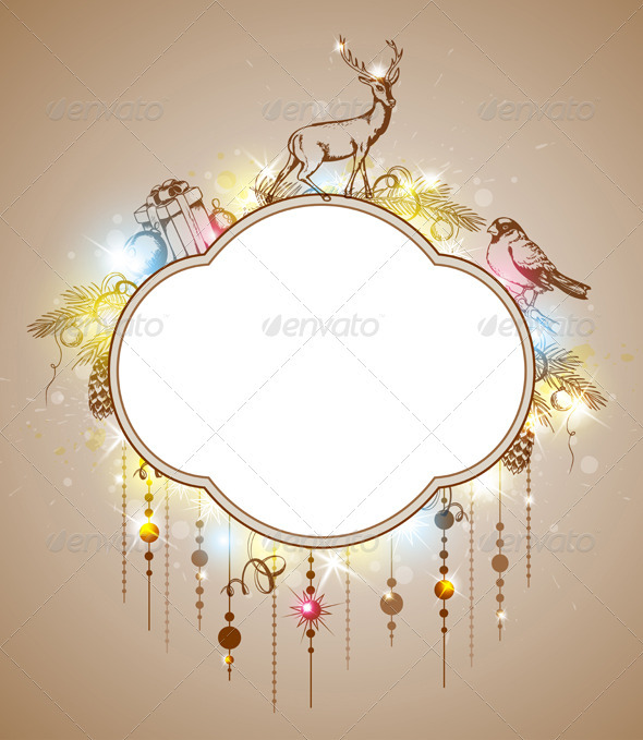 GraphicRiver Christmas Label with Decorations 3403586 GraphicRiver Christmas Label with Decorations 3403586