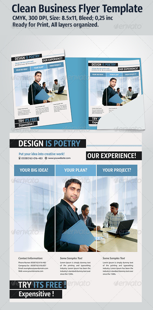 Clean Business Flyer Template - Corporate Flyers