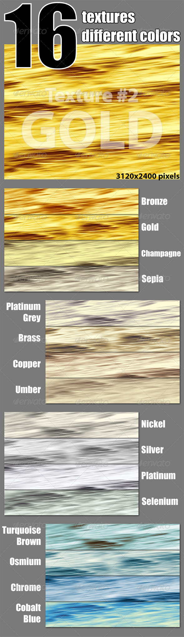 GraphicRiver 16 Textures of Metallic Hues 3405445 GraphicRiver 16 Textures of Metallic Hues 3405445