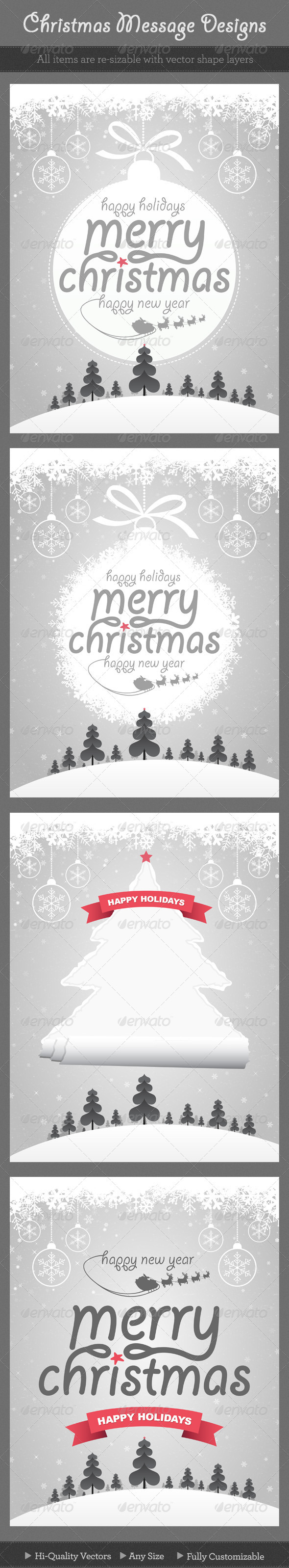 GraphicRiver Christmas Message Designs 3409680 GraphicRiver Christmas Message Designs 3409680