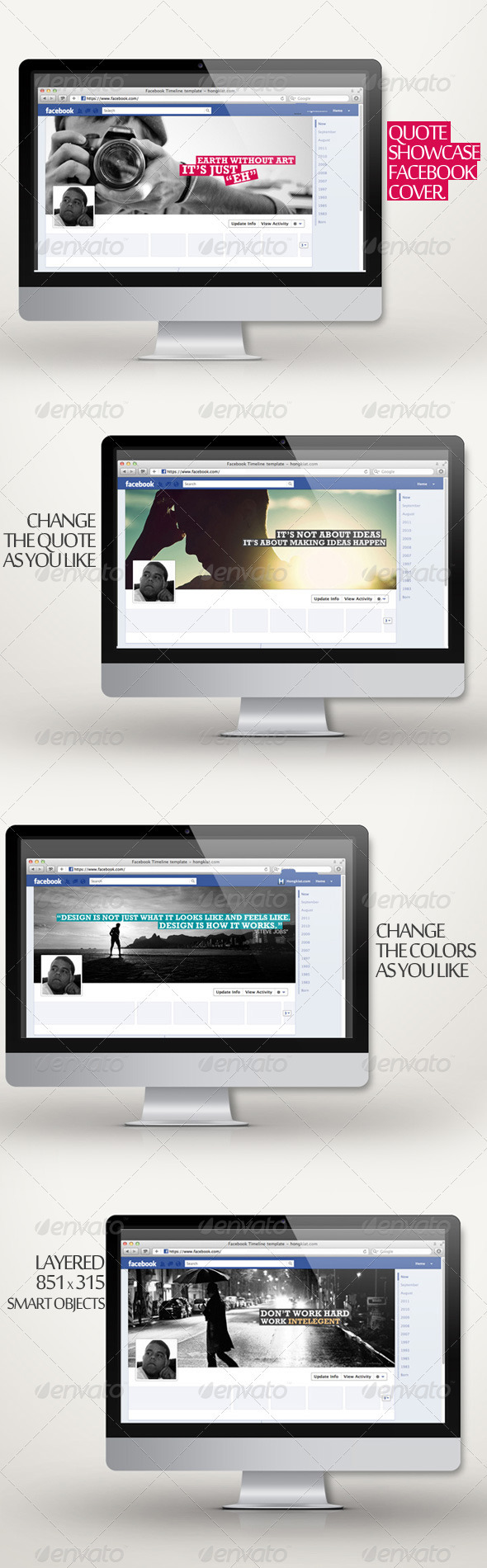 GraphicRiver Quote Showcase FB Cover 3410700 GraphicRiver Quote Showcase FB Cover 3410700