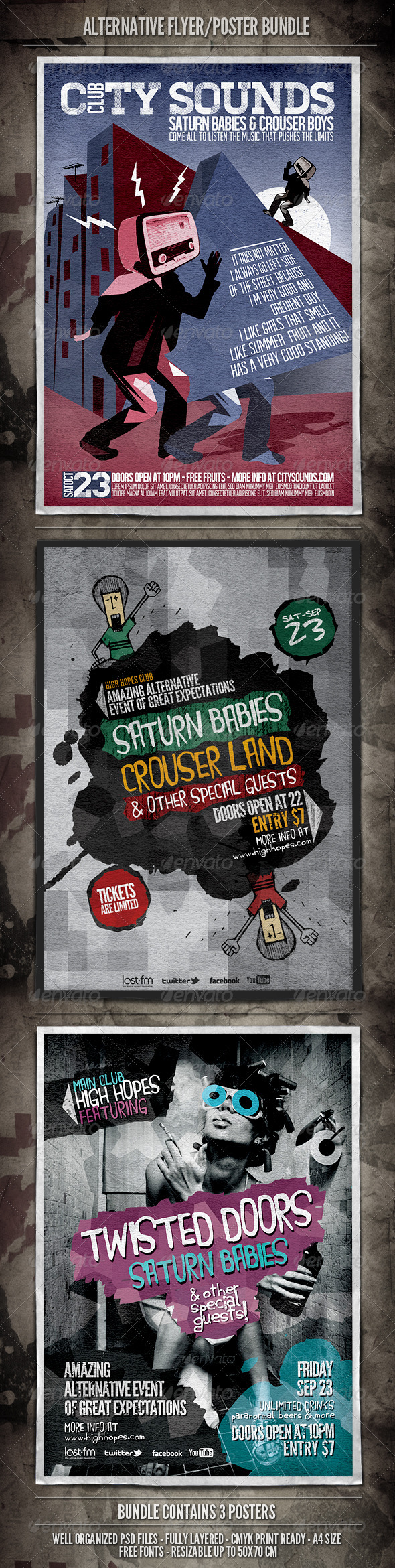 GraphicRiver Alternative Poster Flyer Bundle 3411513 GraphicRiver Alternative Poster Flyer Bundle 3411513