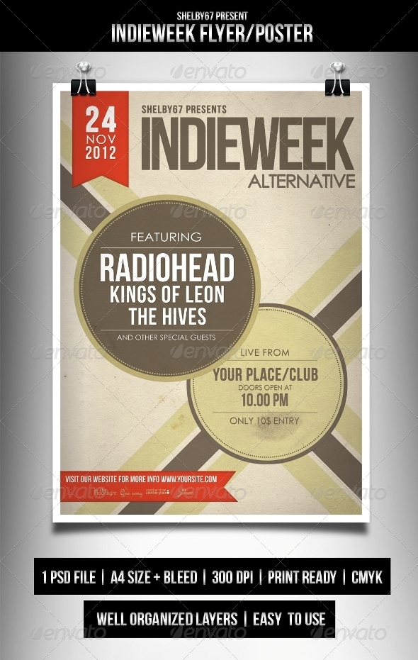 GraphicRiver Indieweek Flyer Poster 3411727 GraphicRiver Indieweek Flyer Poster 3411727