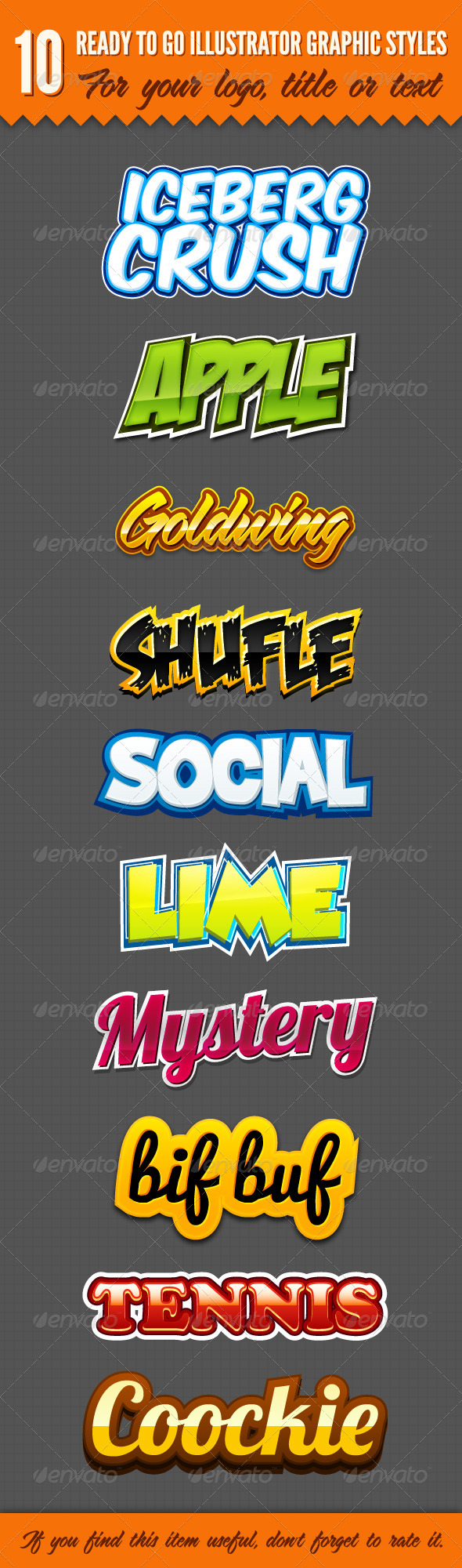 10 Logo Graphic Styles - Styles Illustrator