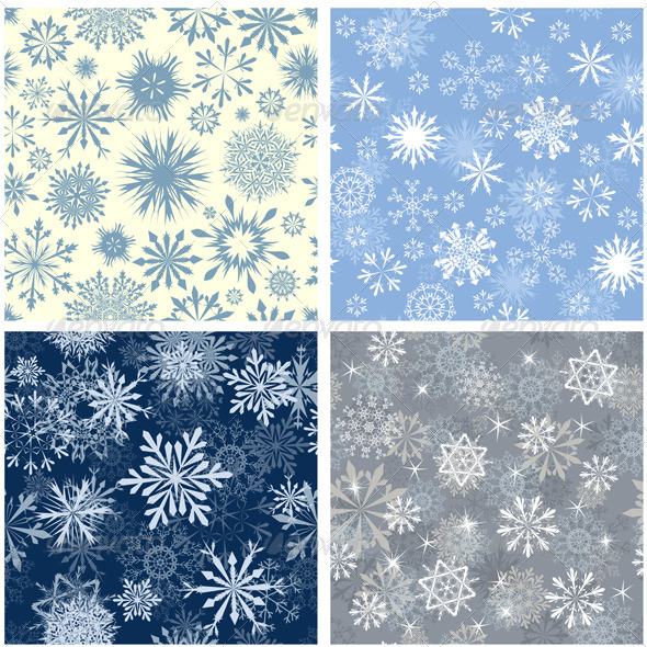 GraphicRiver Snowflake Seamless Pattern Set 3418249 GraphicRiver Snowflake Seamless Pattern Set 3418249