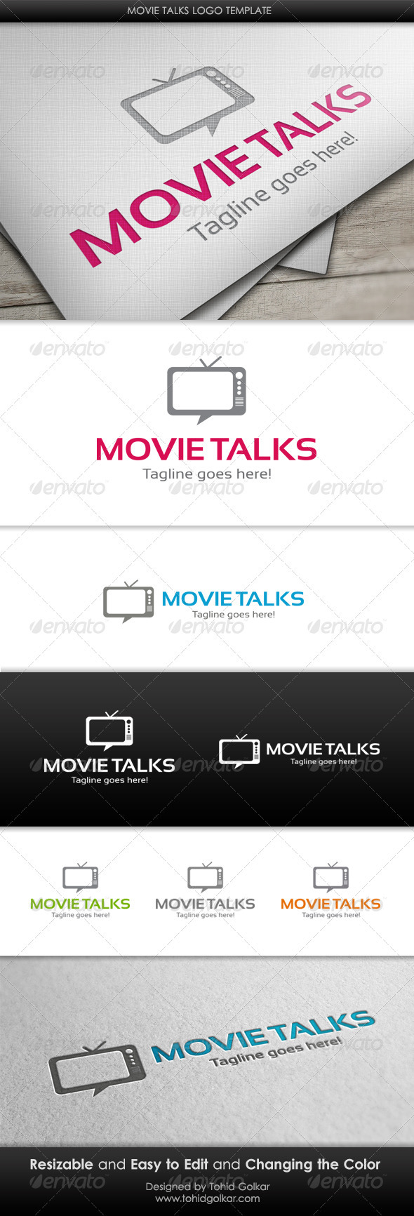 GraphicRiver Movie Talks Logo Template 3418332 GraphicRiver Movie Talks Logo Template 3418332
