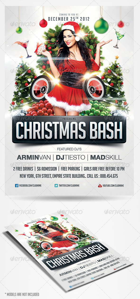 Christmas Bash Party Flyer - Holidays Events