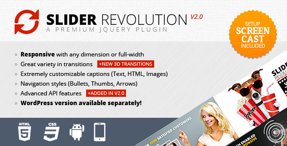 Slider Revolution Responsive jQuery Plugin - CodeCanyon Item for Sale