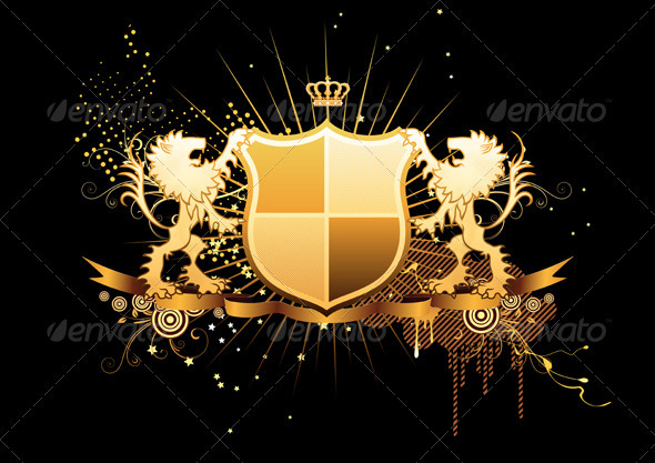 GraphicRiver Golden Heraldic Shield 3427510 GraphicRiver Golden Heraldic Shield 3427510