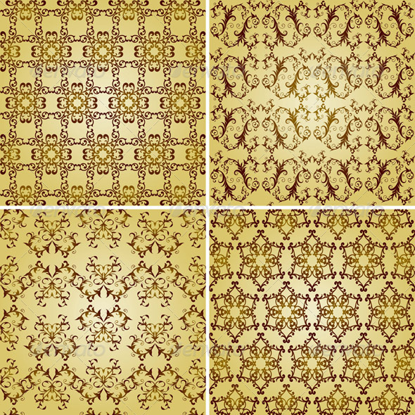 GraphicRiver Vector Seamless Golden Patterns Oriental Style 3431501 GraphicRiver Vector Seamless Golden Patterns Oriental Style 3431501