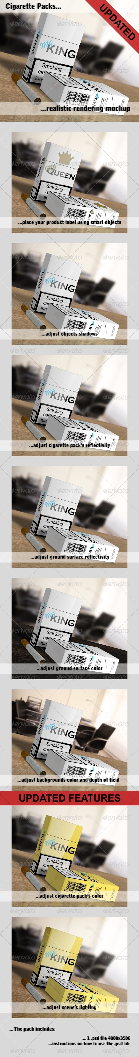 Cigarette Packs Mockup - Miscellaneous Packaging