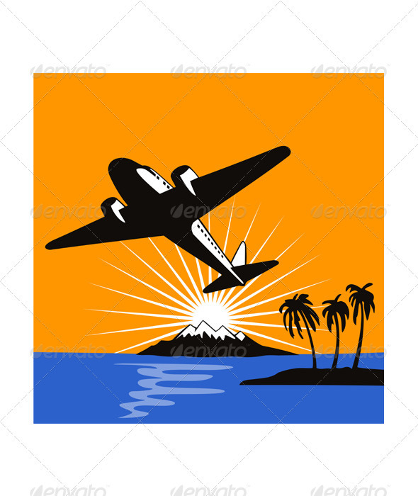 GraphicRiver Airplane Retro 3435472 GraphicRiver Airplane Retro 3435472