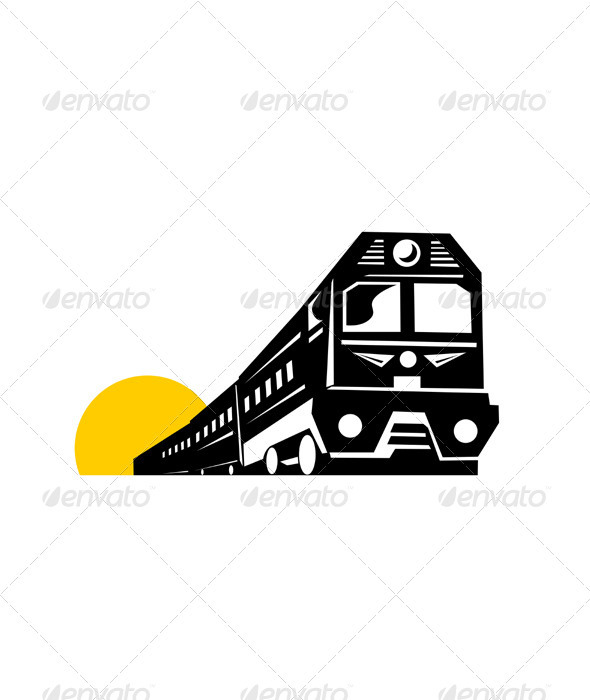 GraphicRiver Diesel Train Retro 3435553 GraphicRiver Diesel Train Retro 3435553
