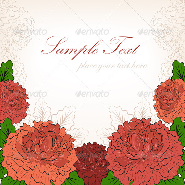 GraphicRiver Abstract Background With Peonies 3435966 GraphicRiver Abstract Background With Peonies 3435966
