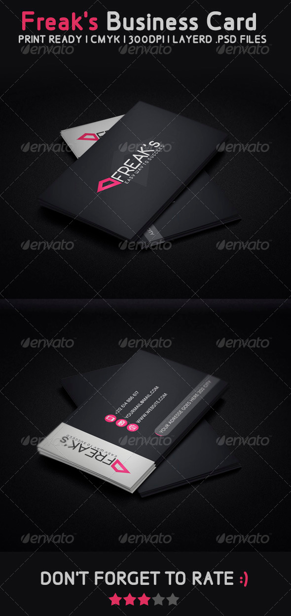 GraphicRiver Freak Modern Business Card 3439474 GraphicRiver Freak Modern Business Card 3439474