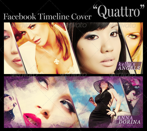 FB Timeline Cover "Quattro" - Facebook Timeline Covers Social Media