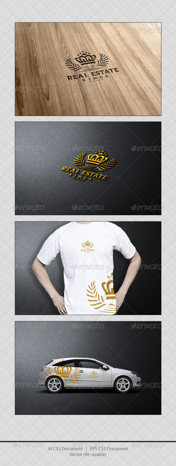 GraphicRiver Real Estate Kings Logo Templates 3446004 GraphicRiver Real Estate Kings Logo Templates 3446004