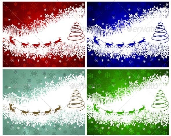 GraphicRiver Christmas Card Set 3446724 GraphicRiver Christmas Card Set 3446724