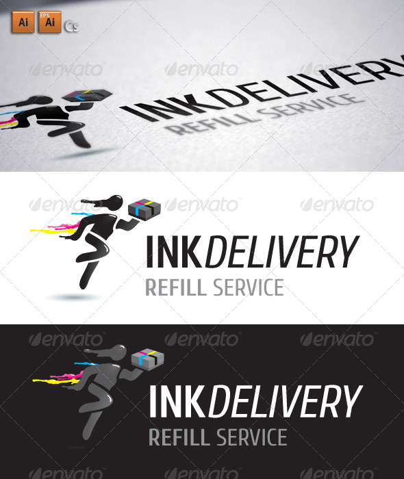 Ink Delivery - Humans Logo Templates