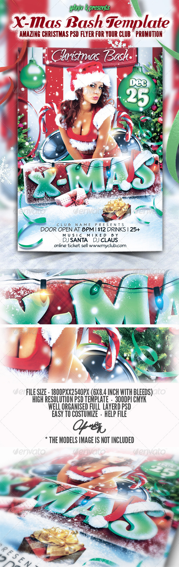 X-Mas Bash Flyer Template - Flyers Print Templates