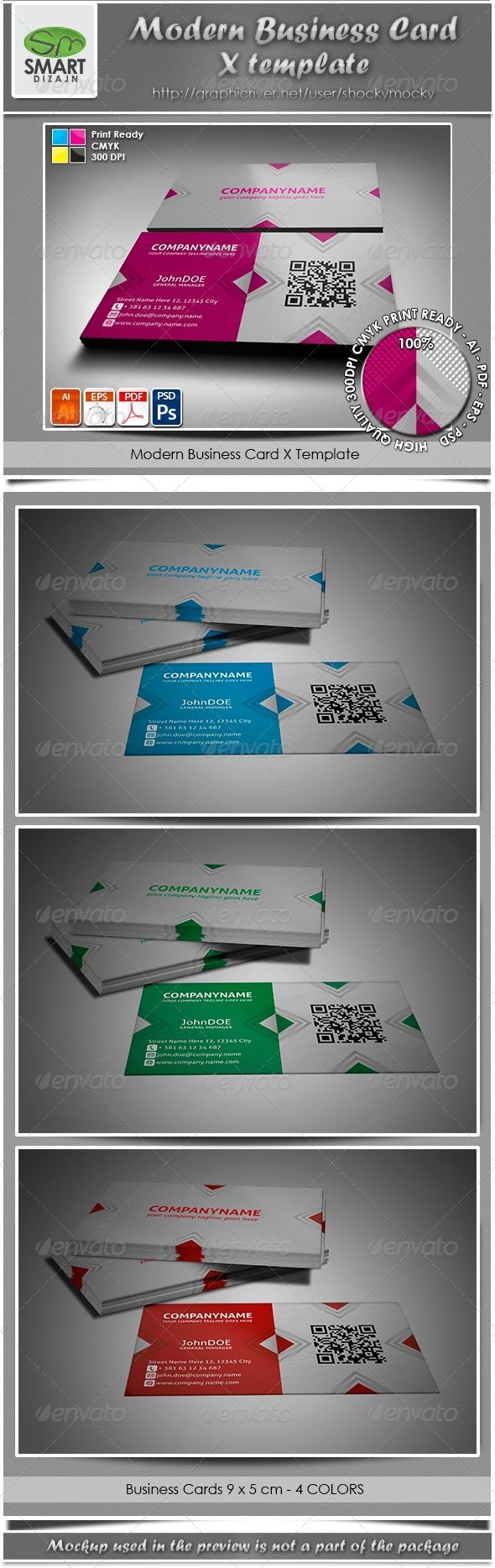 GraphicRiver Modern Business Card X Template 3455641 GraphicRiver Modern Business Card X Template 3455641